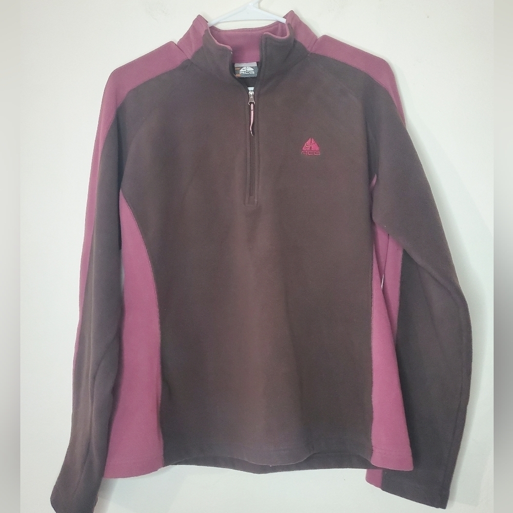 Womens Nike ACG Quarter Zip Fleece Pullover Size Large Soft And Stretchy